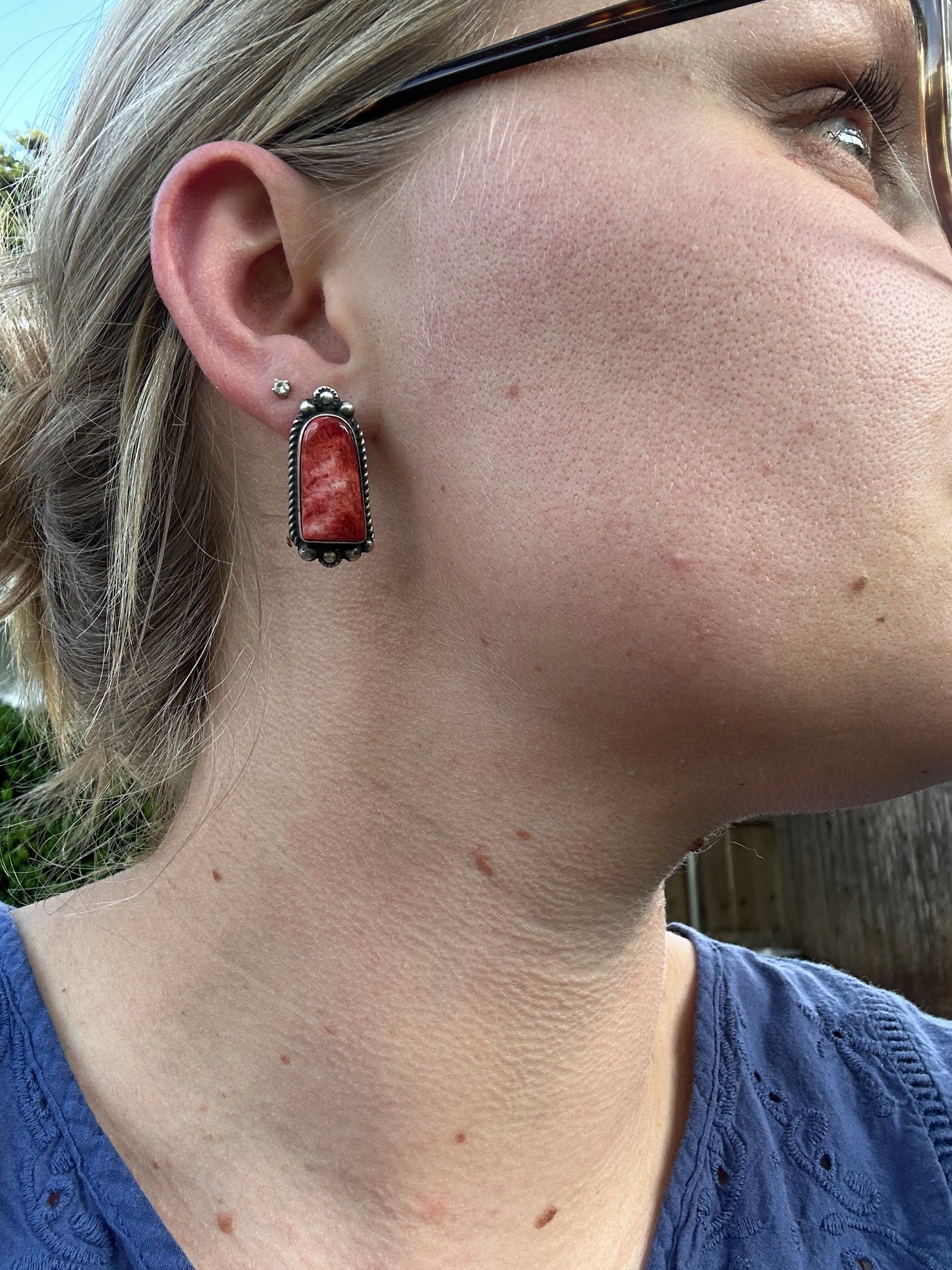 Red Spiny Oyster Earrings