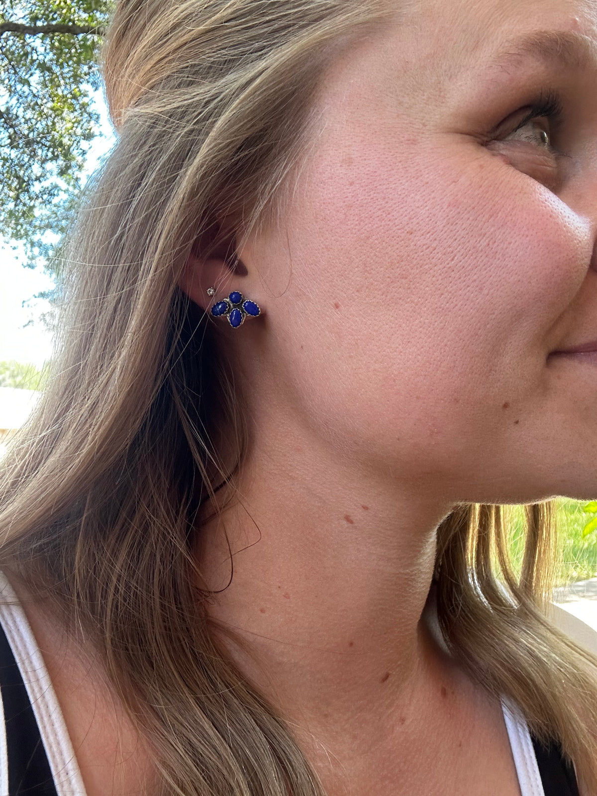 4 Stone Earrings