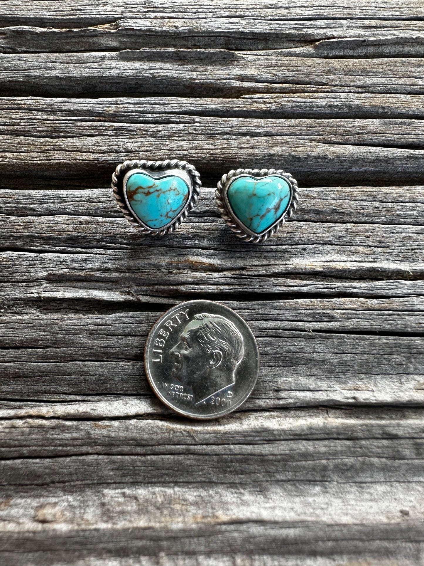 Turquoise Heart Earrings