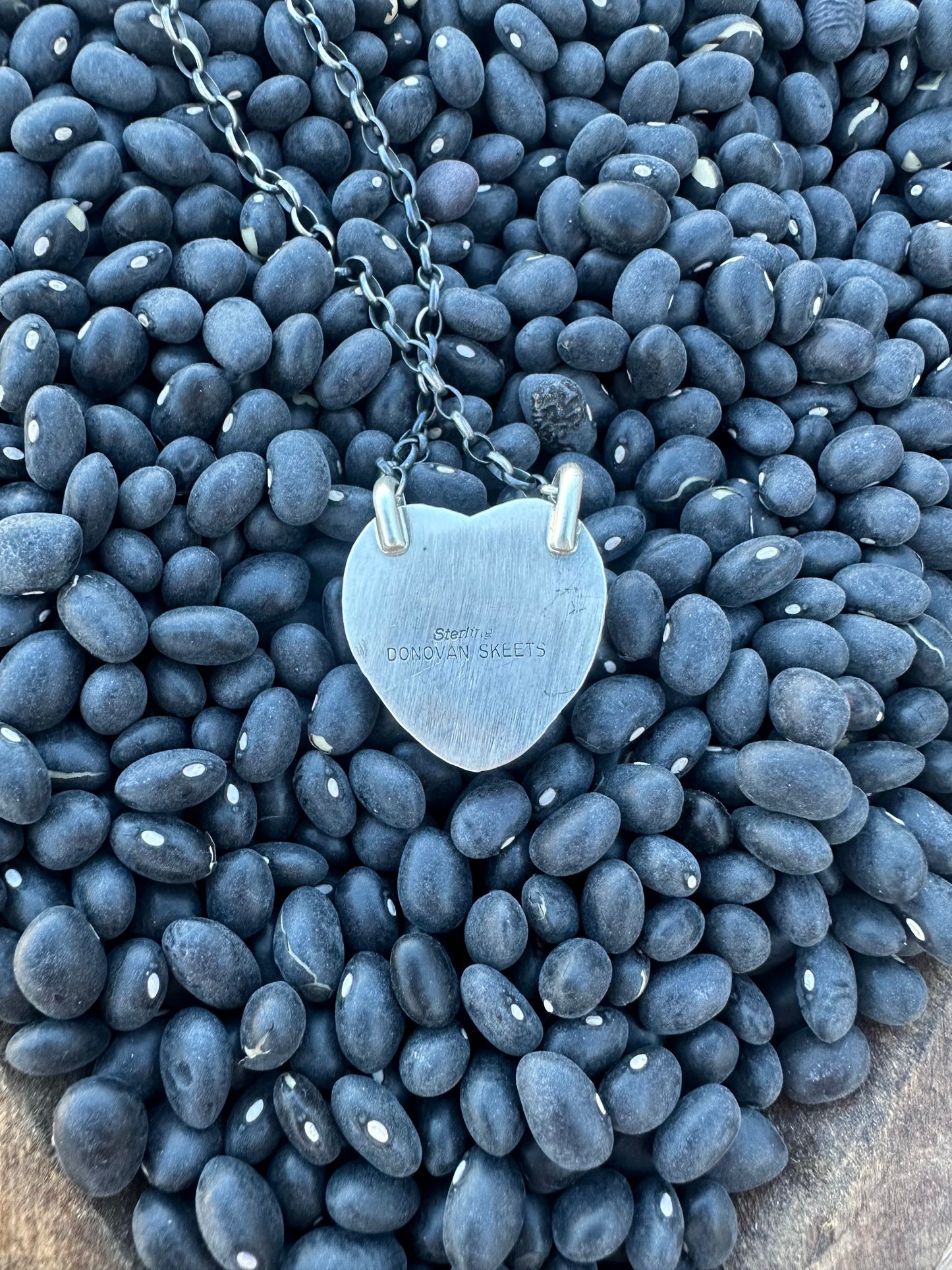 White Buffalo Heart Necklace
