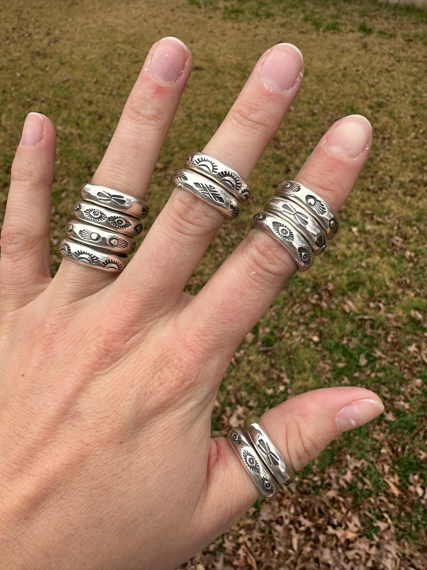 Stamped Stacking Rings