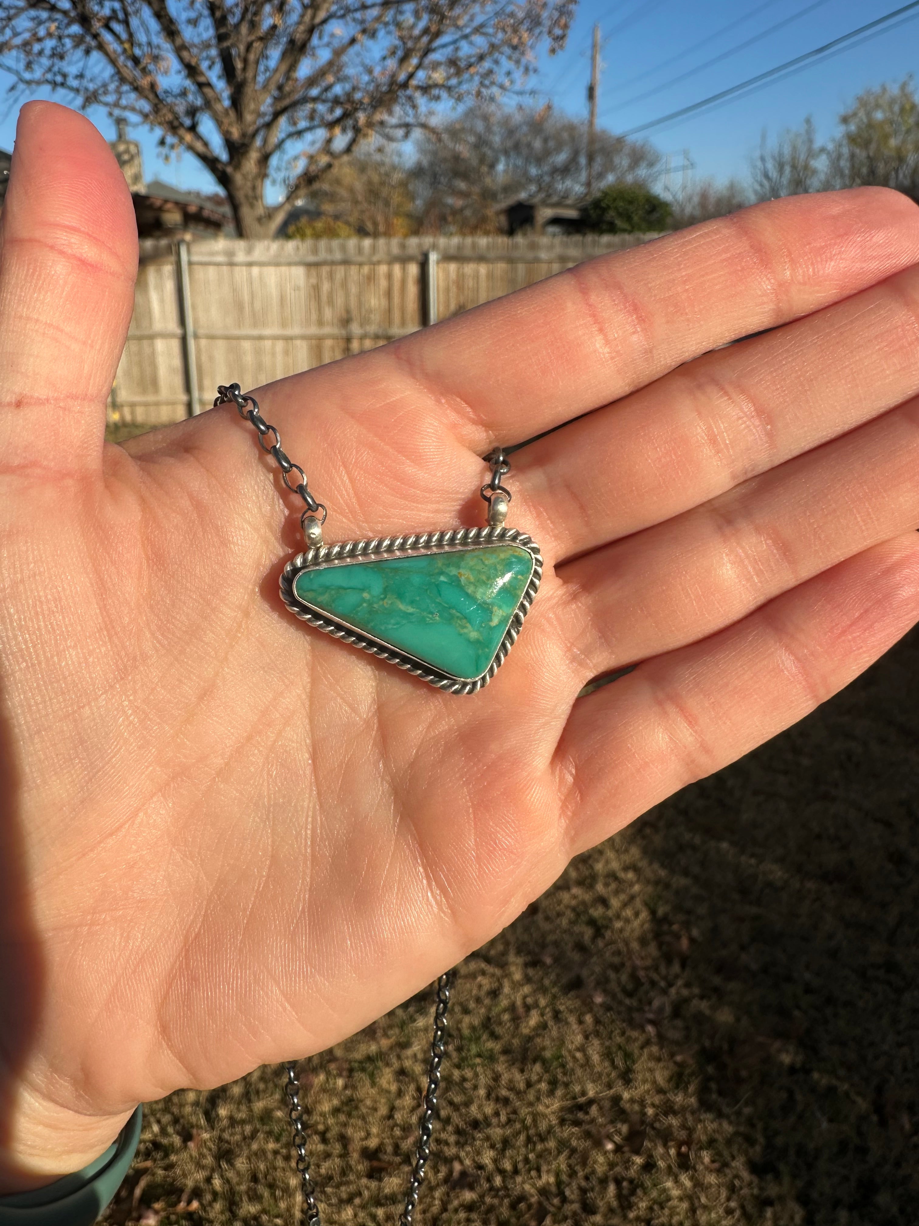 Kingman Triangle Necklace