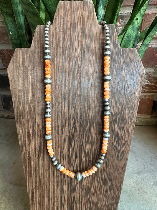 Spiny Oyster and Pearls Necklace