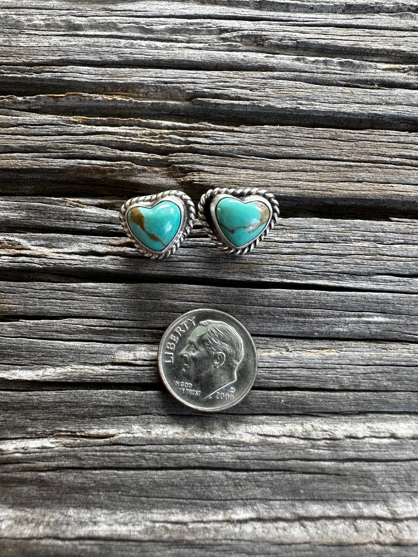 Turquoise Heart Earrings