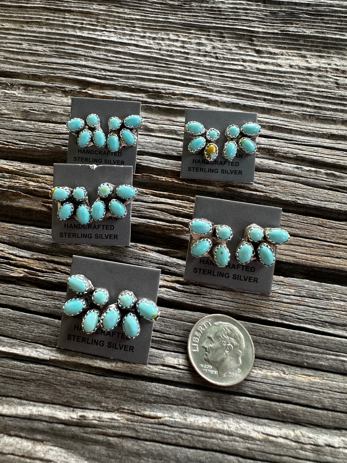 4 Stone Earrings